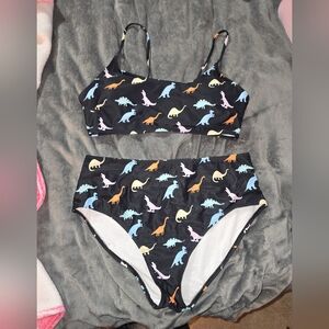 SHEIN (1XL) Dinosaur 2 Piece Swimsuit
